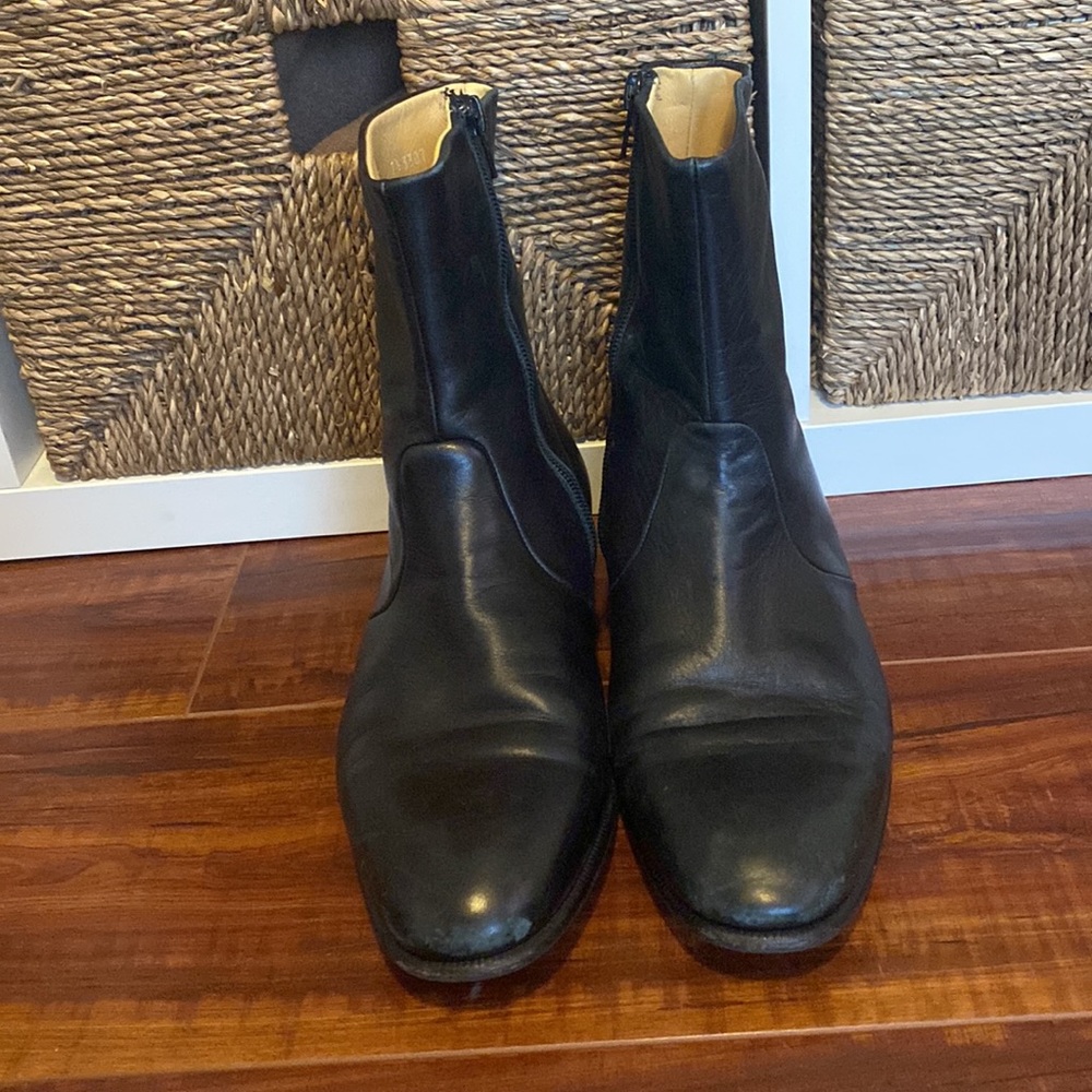 Moreschi Made in Italy Men’s Black Leather Dress Boot Size 7.5 - Picture 4 of 9